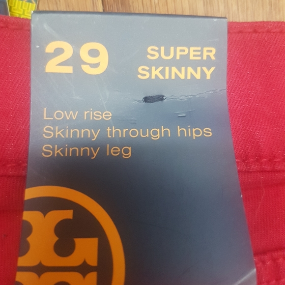 Tory Burch BNWT Super Skinny Red Jeans Size 29 - Picture 5 of 6